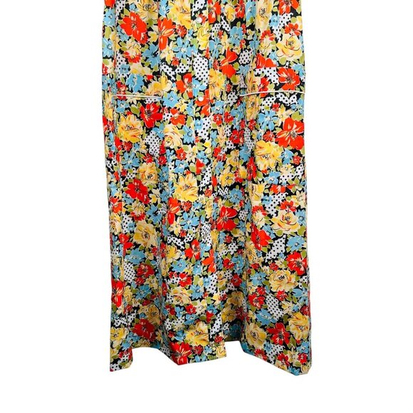 Vintage Sears Comfort Coat Housecoat Size Medium 12/14 Polka Dot Retro - Picture 4 of 6